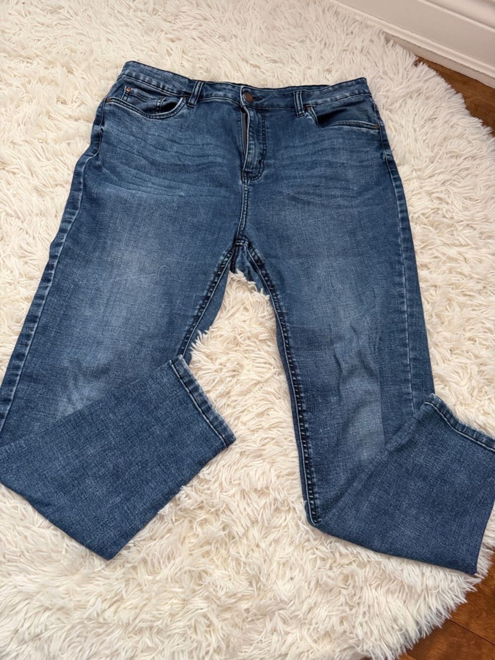 Classic Midwash Skinny Jeans - Blue